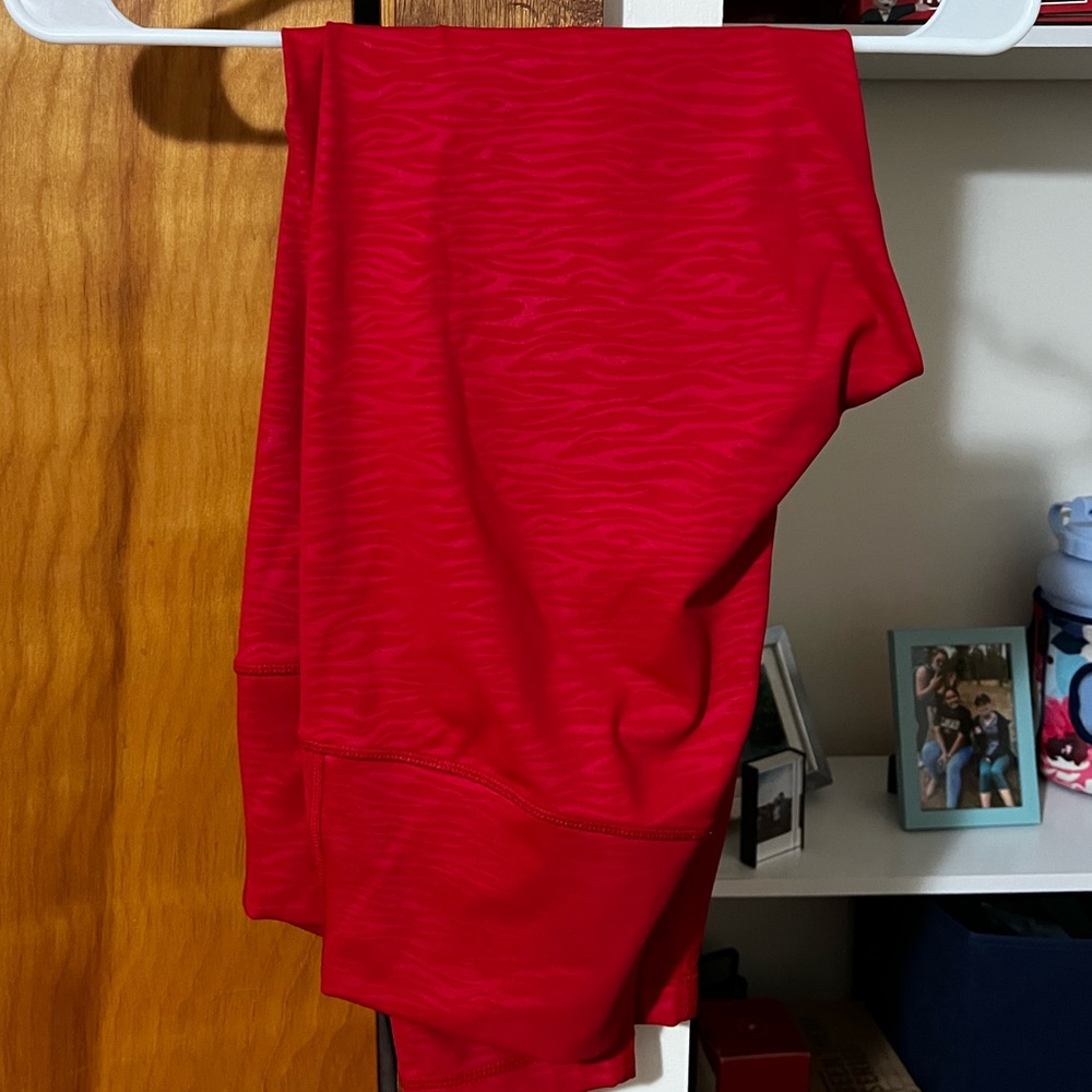 Red leggings